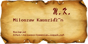 Miloszav Kasszián névjegykártya